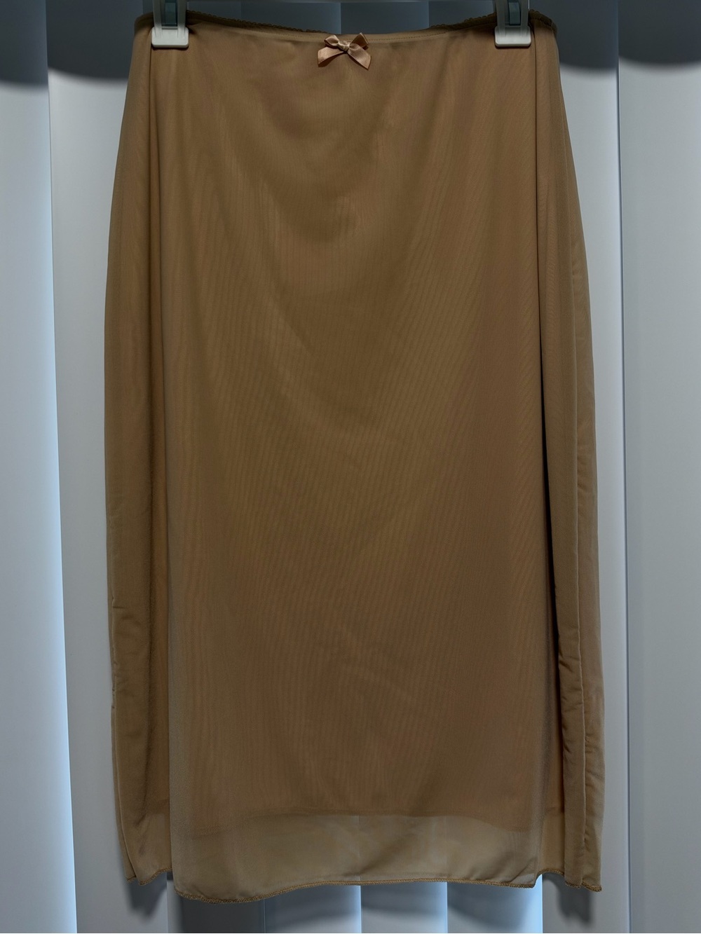 Womenβs Lightweight Beige Midi Skirt